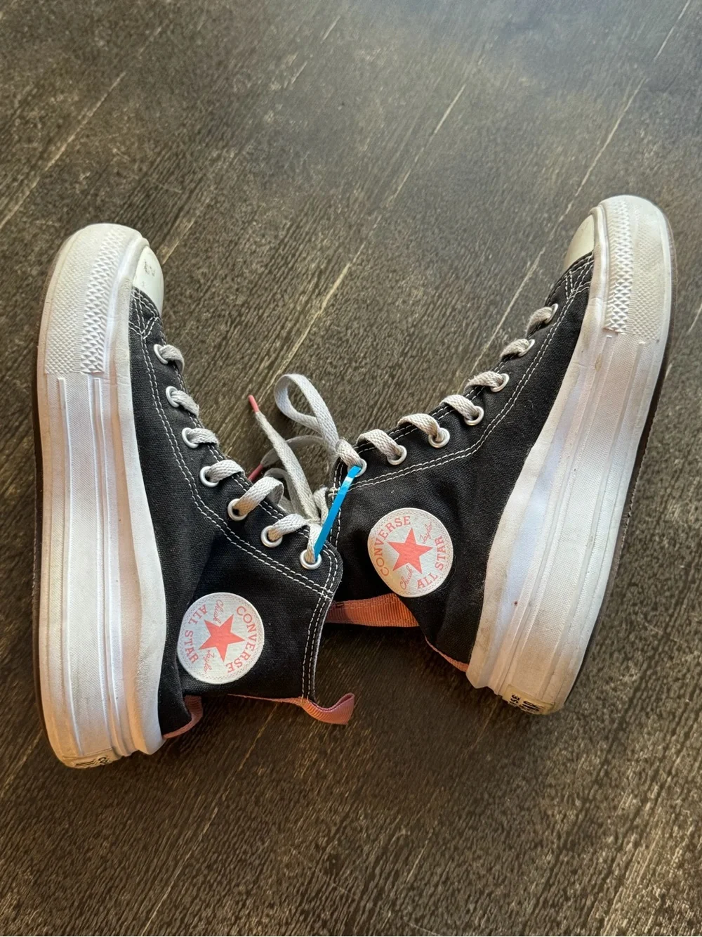 Converse Platform Black High-Top Canvas Sneakers Girls Size 3